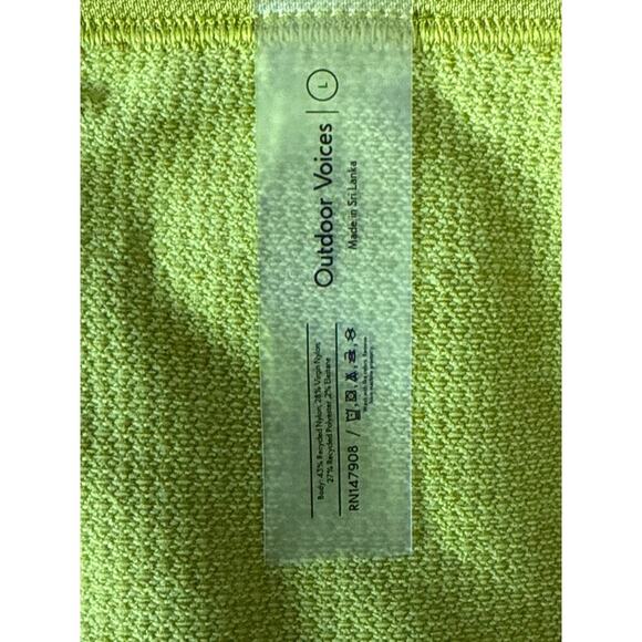 NWT Outdoor Voices Green Apple Seamless Pique Tank Top Mens Size L - Picture 6 of 8